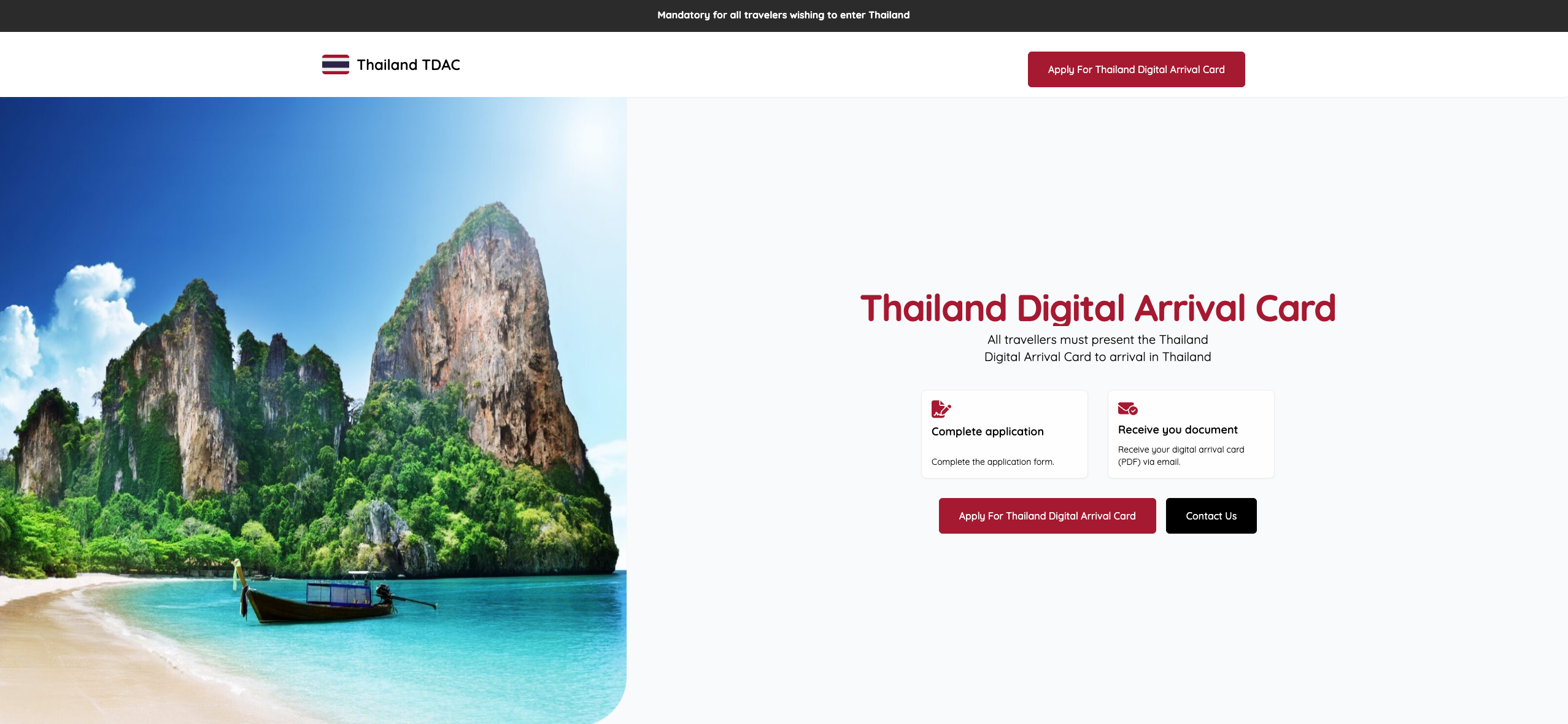 Thailand Arrival Card